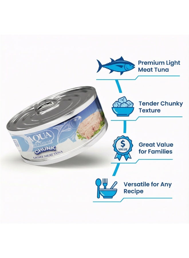 Aqua Premium Light Meat Chunk Tuna in Water, High in Protein, Immunity Booster, Superfood, Provides Natural Flavour, Contain Essential Nutrients, Store in Cool and Dry Place - Image 2
